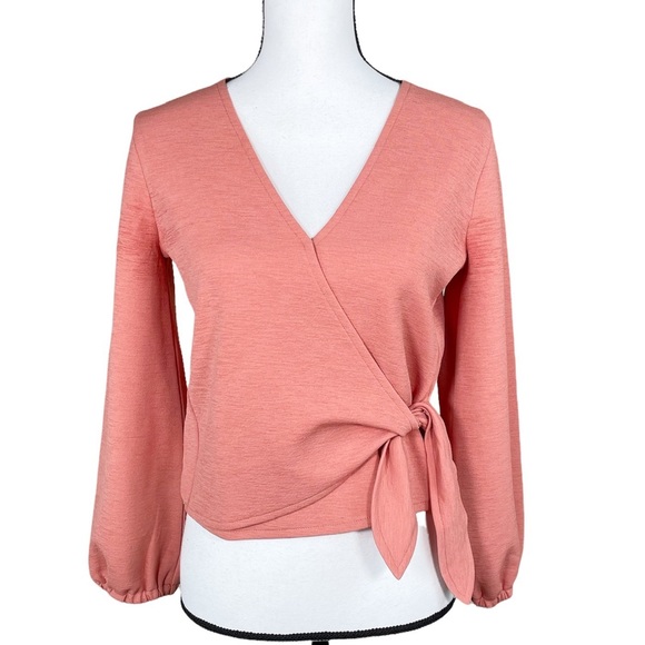 Madewell Texture & Thread Crepe True Wrap Top - Picture 2 of 7